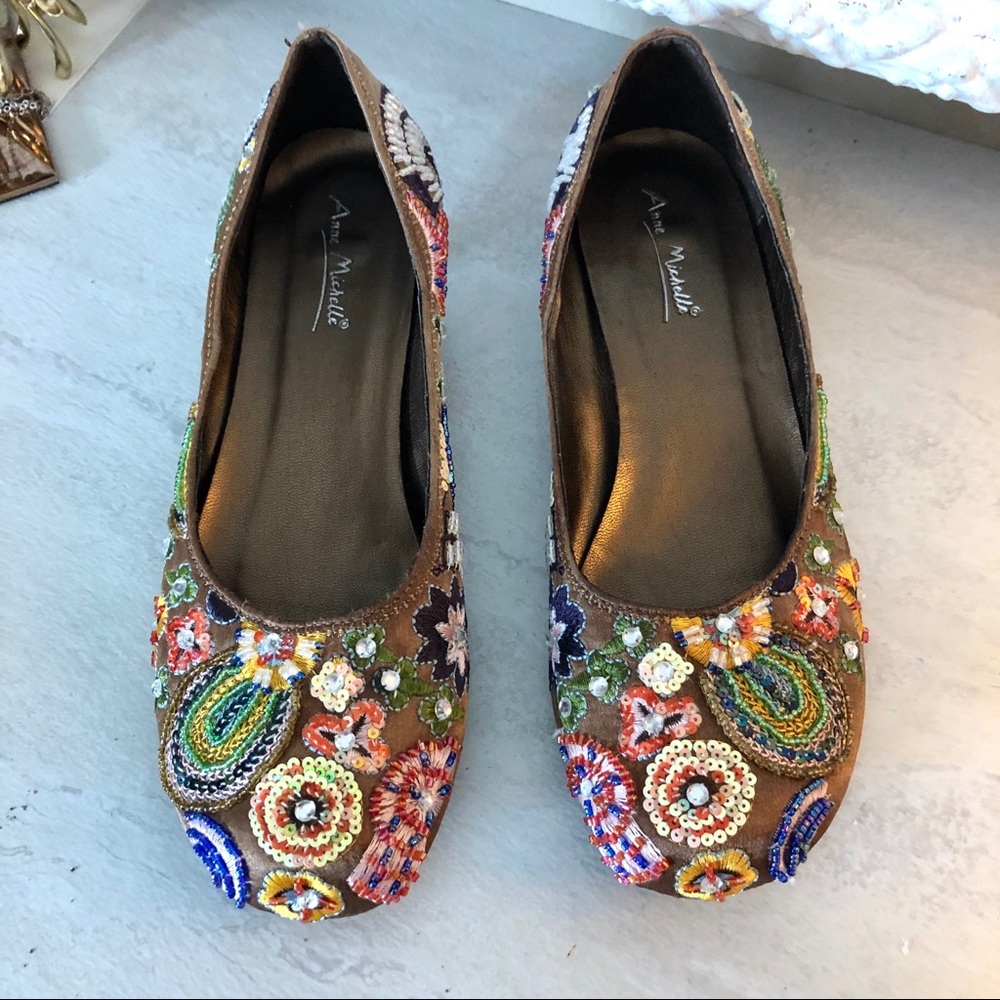 Ann Michelle Sherry beaded pumps